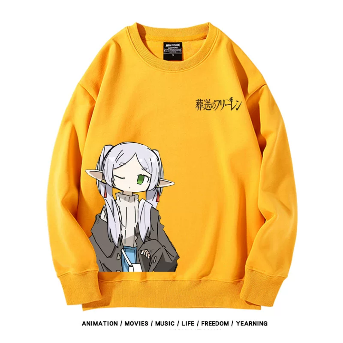 【tops】葬送のフリーレンプリントプルオーバー( 男女兼用)K0183