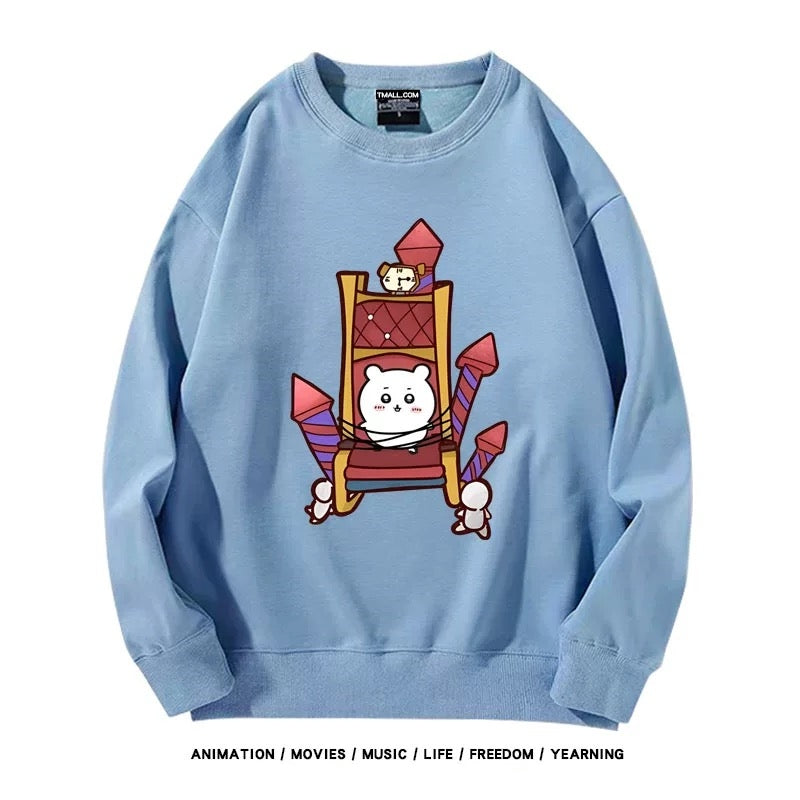 【tops】chiikawaプリントパーカー( 男女兼用)K0196