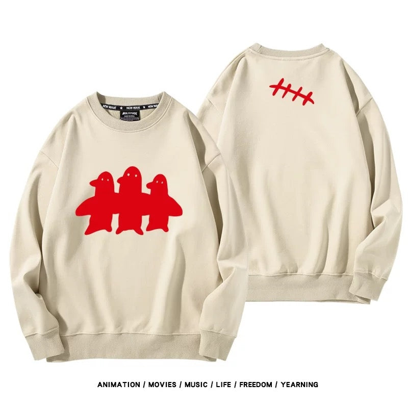 【tops】「ダンジョン飯」瑪露希爾プリントプルオーバー( 男女兼用)K0203