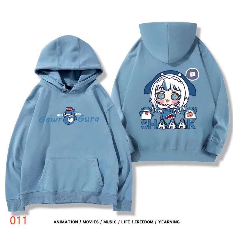 【tops】『Gawr Gura』 hololiveプリントパーカー( 男女兼用)K0217