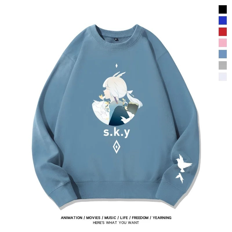 【tops】『Sky 星を紡ぐ子どもたち』プリントプルオーバ( 男女兼用)K0245