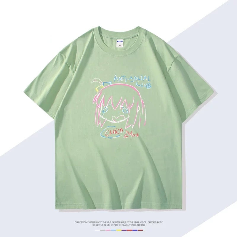 【tops】『結束バンド』後藤ひとり プリントT-シャツ( 男女兼用)K0286