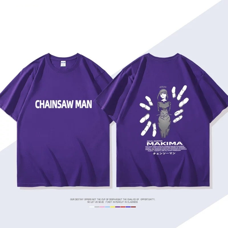 【tops】『CHAINSAW MAN』プリントT-シャツ( 男女兼用)K0293