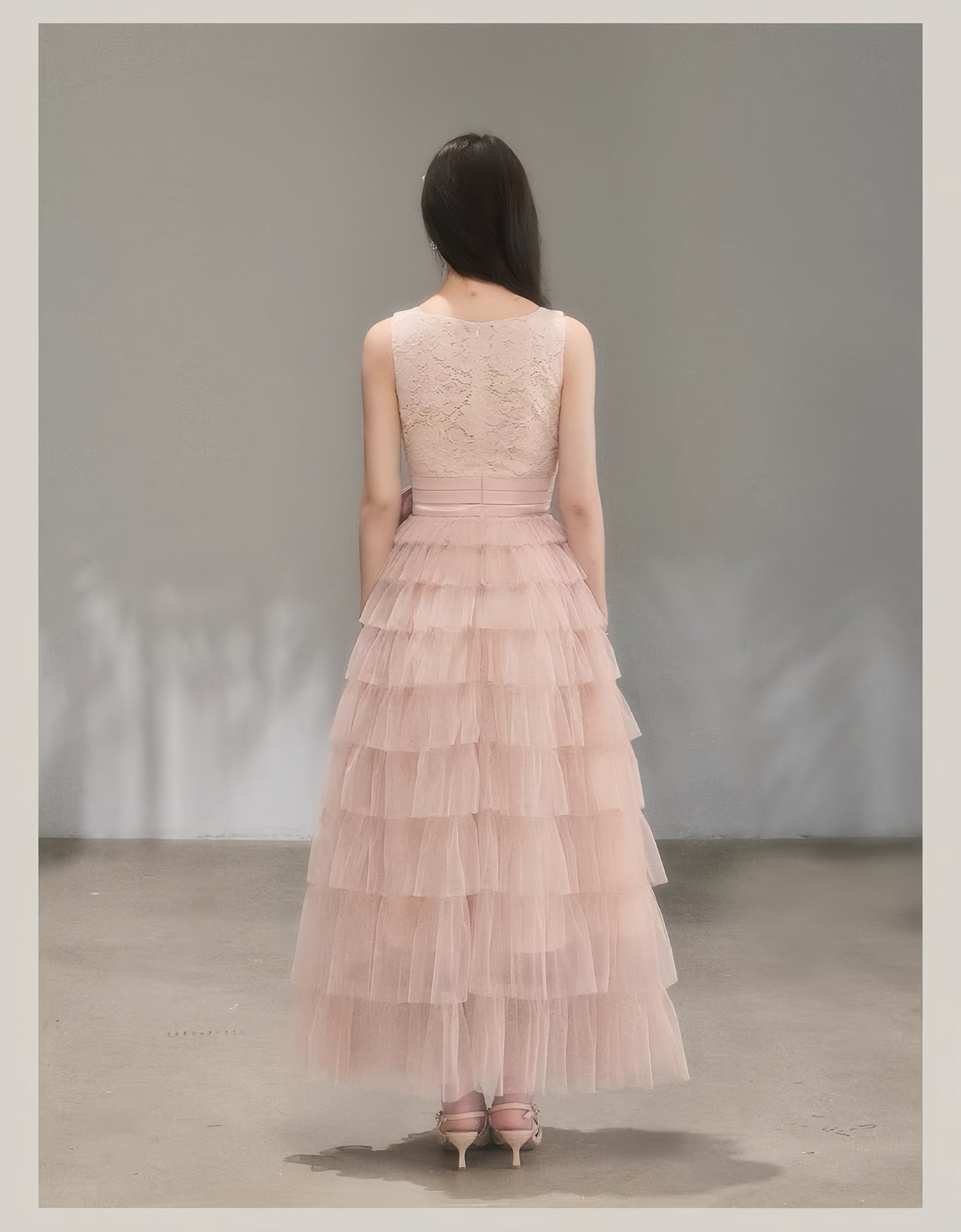 【dress】レースティアードロングワンピース K0620