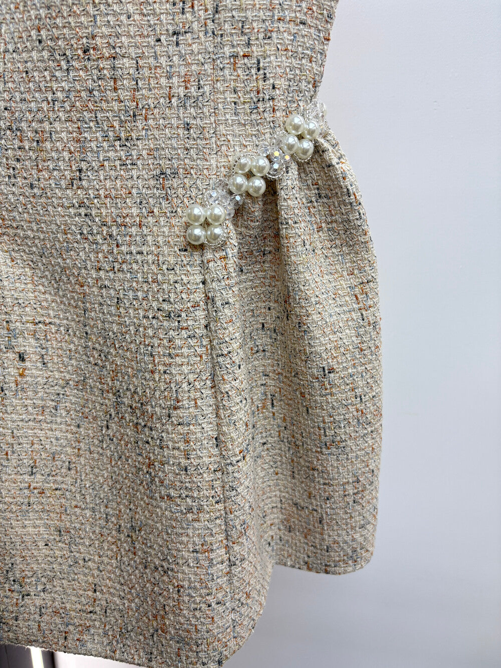 【dress】パール付きフレアミニワンピース N3723
