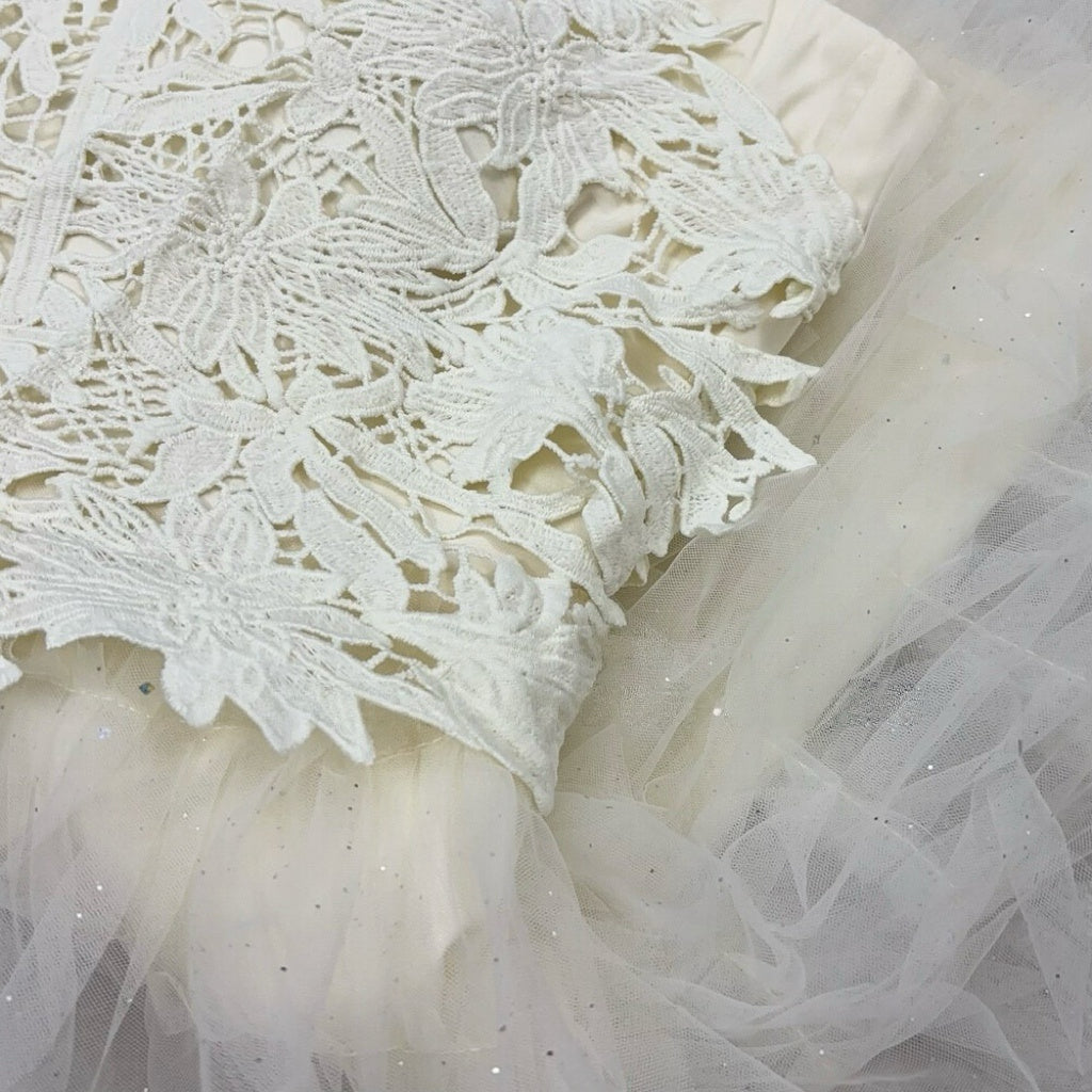 【dress】レースドッキングチュールミニワンピース N3737