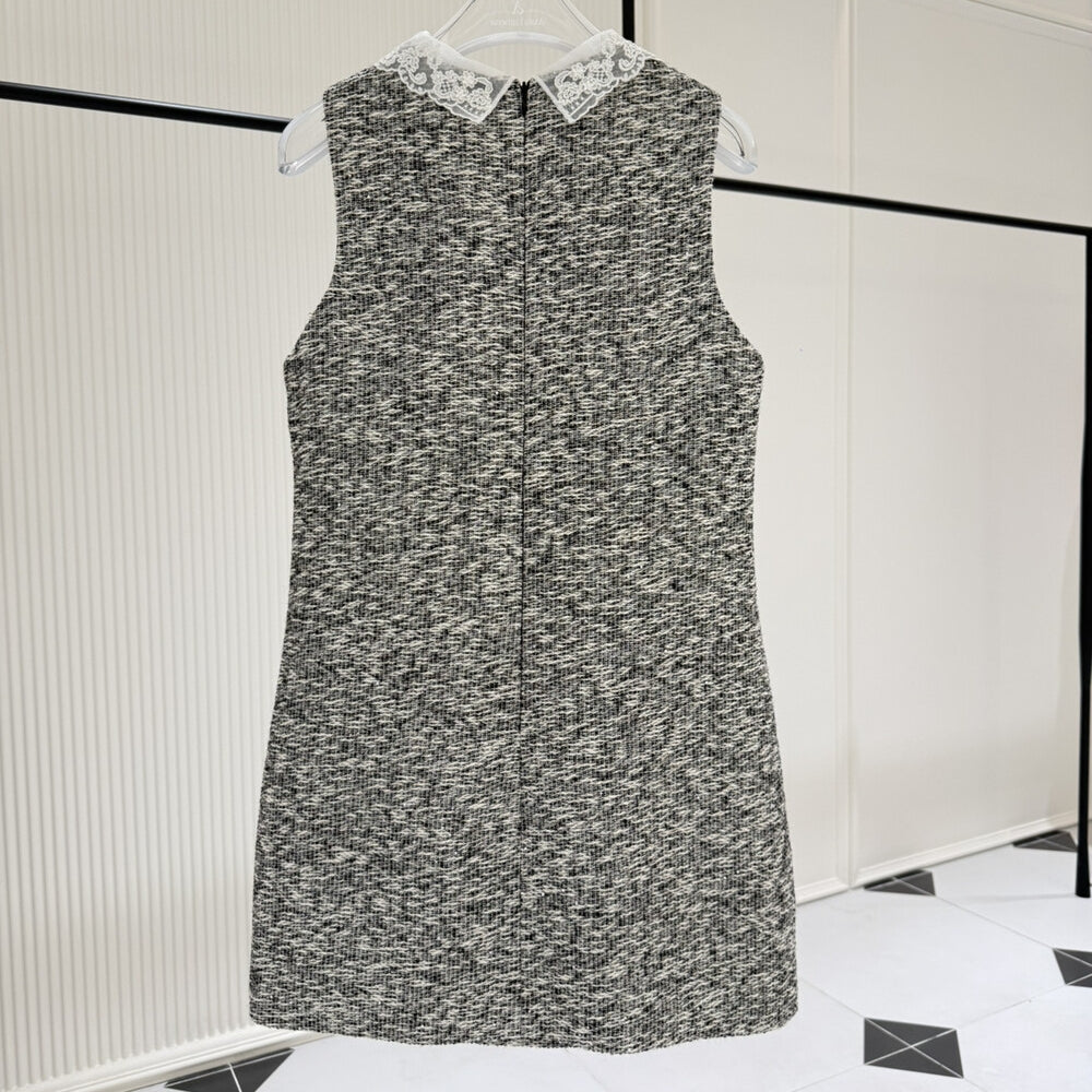 【dress】レースカラーツイードミニワンピース K0637