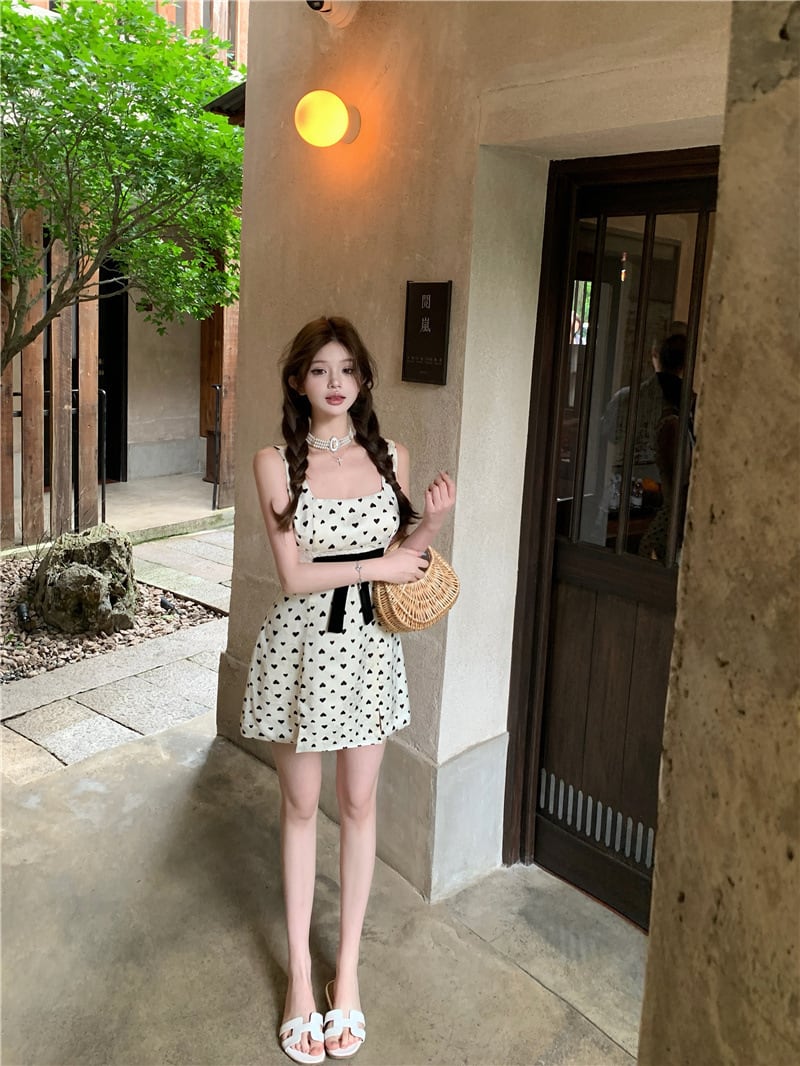 【dress】ハート柄キャミワンピース M24332