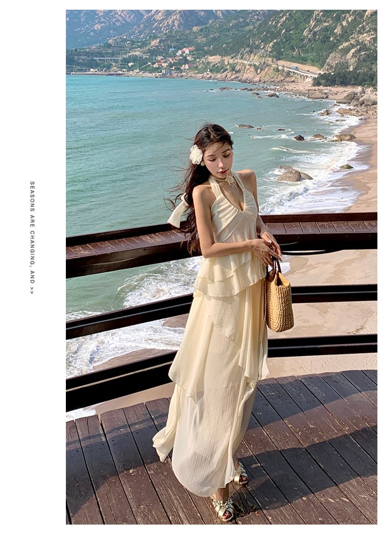 【dress】ホルターネックワンピース M25301