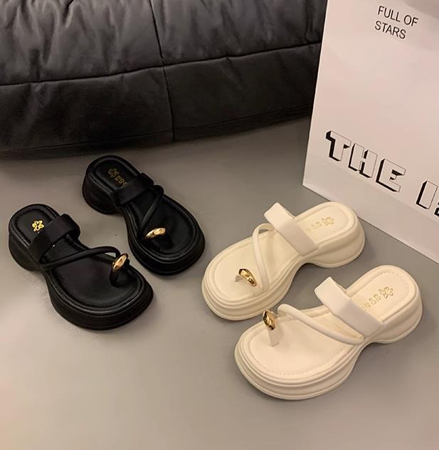 【shoes】2色厚底スリッパF7497