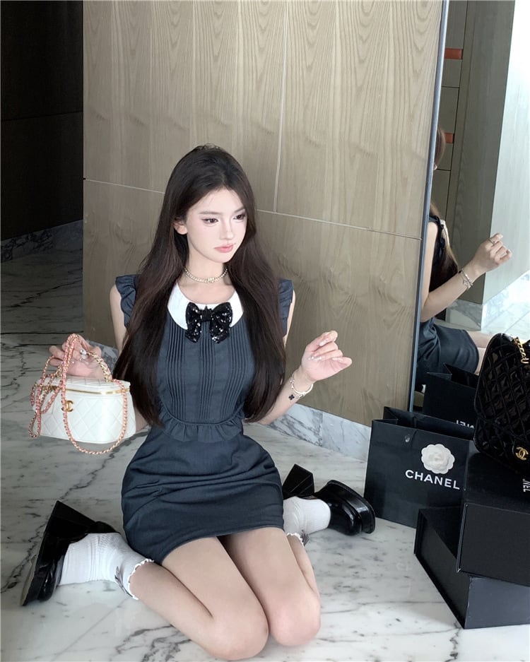 【dress】リボン付きワンピース M24190