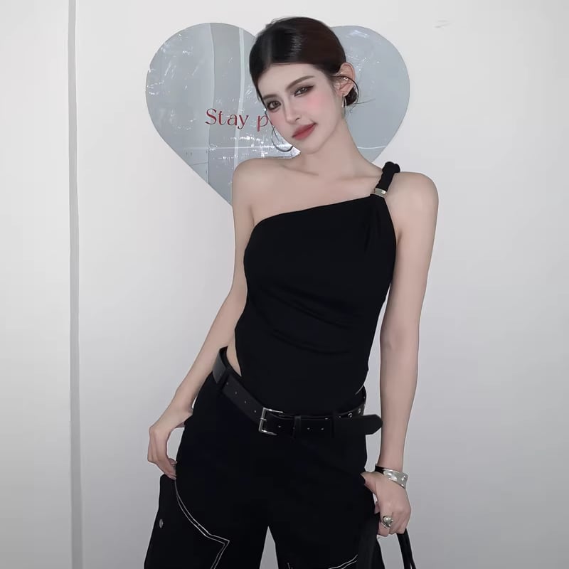 【tops】ワンショルダーキャミソール Q8269