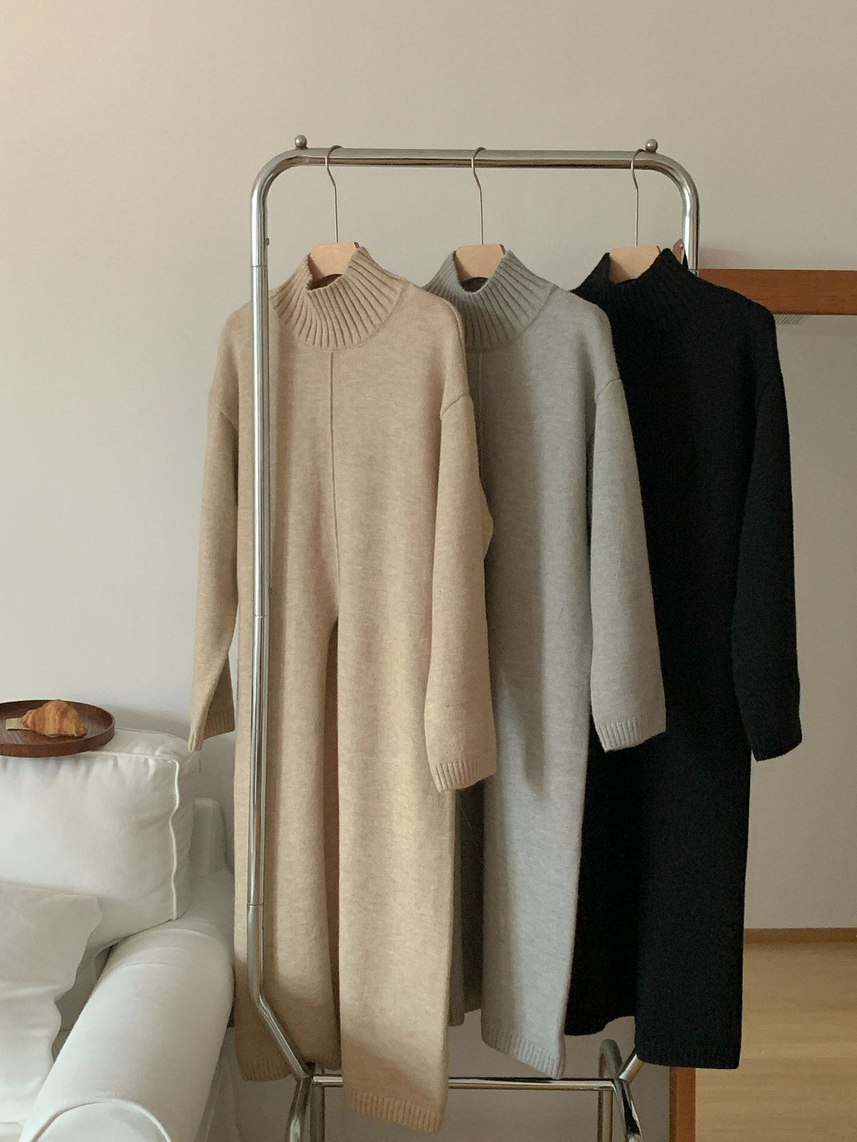 【dress】スリットニットワンピース M26246