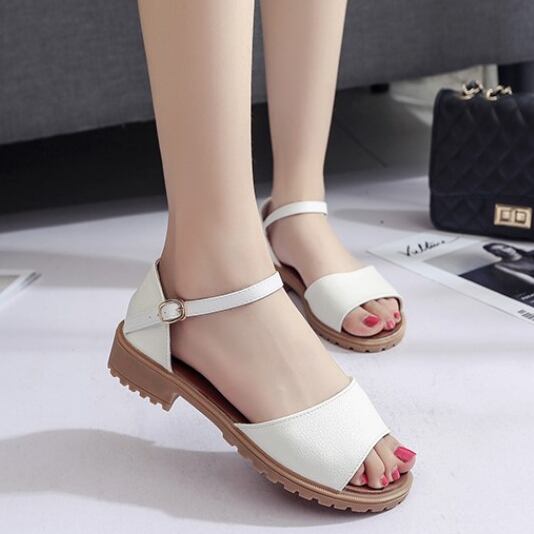 【shoes】大活躍シンプル無地履きやすい合わせやすい3色サンダル