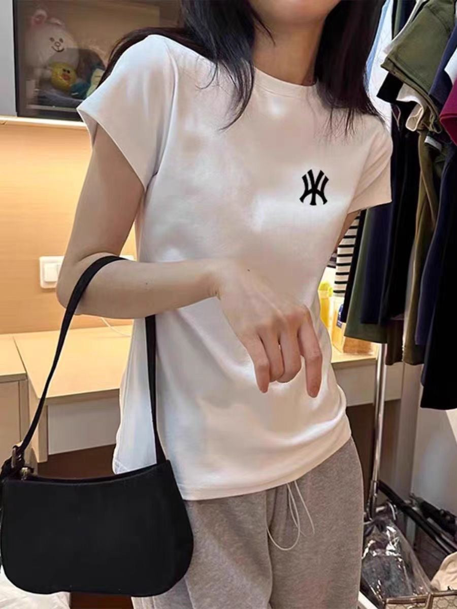 【tops】2色半袖英字柄TシャツF7807
