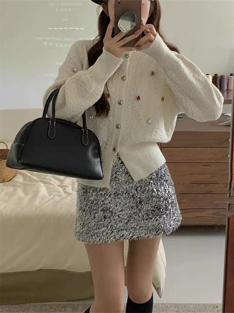 【outer】ビジューニットカーデ M25994