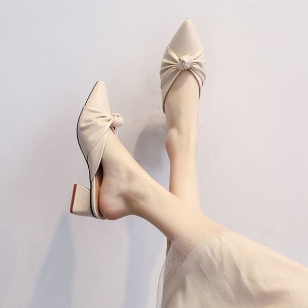 【shoes】2色履きやすい合わせやすい蝶々結び無地サンダル