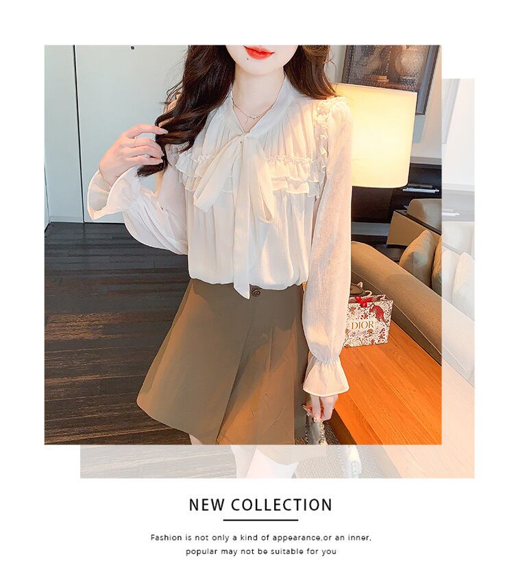 【tops】リボン付きブラウス M29095