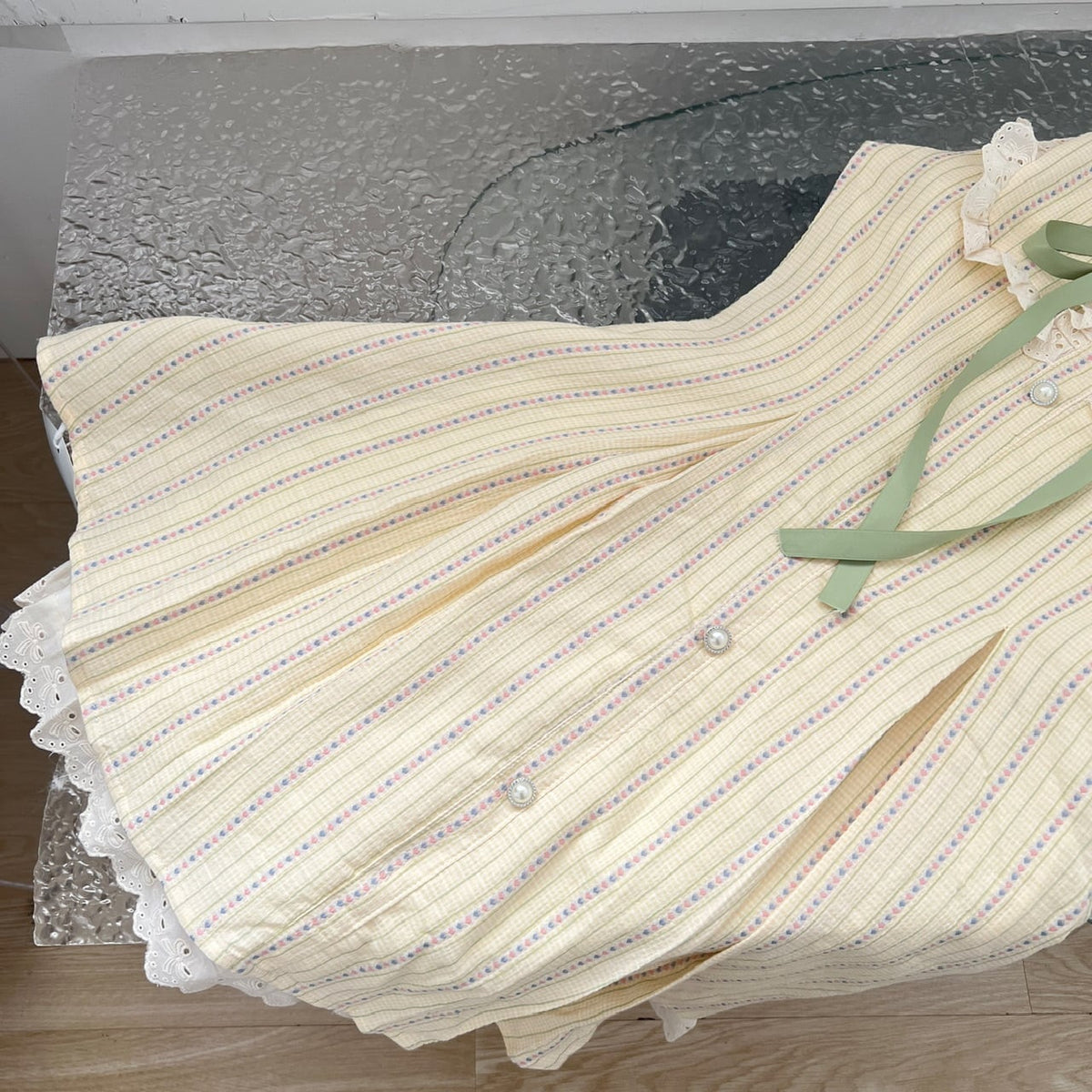 【dress】ノースリーブリボン付きワンピース M25150