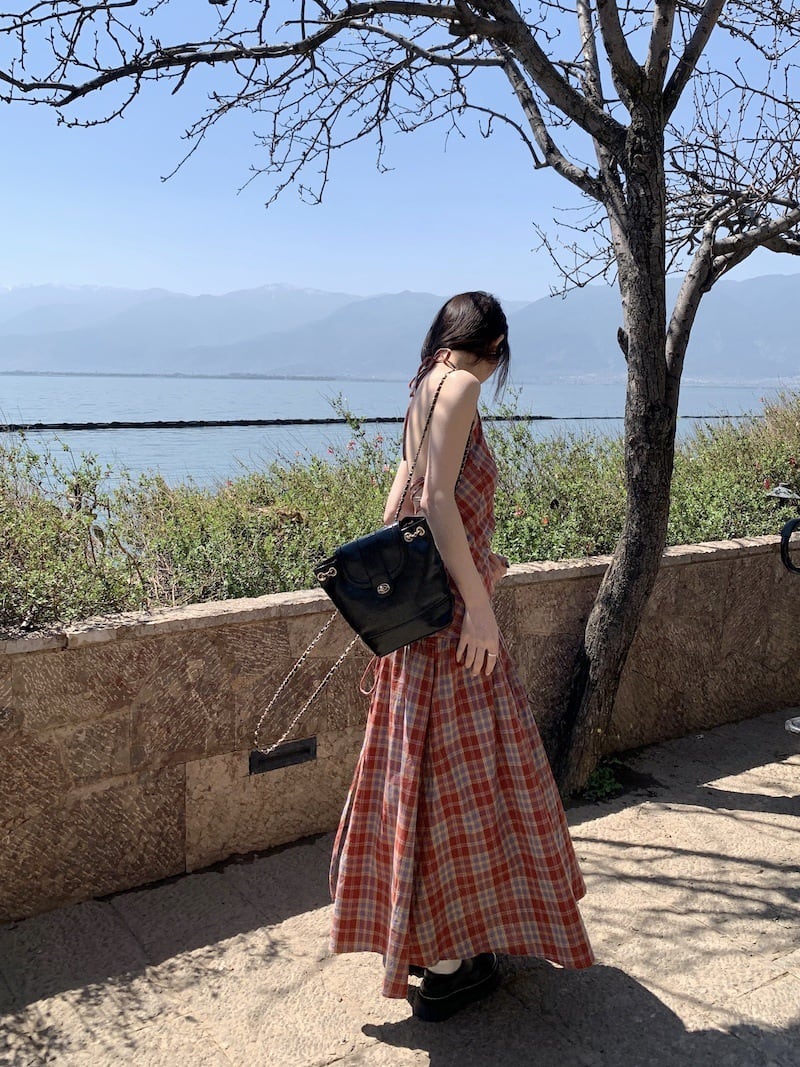 【dress】チェック柄ワンピース M25103
