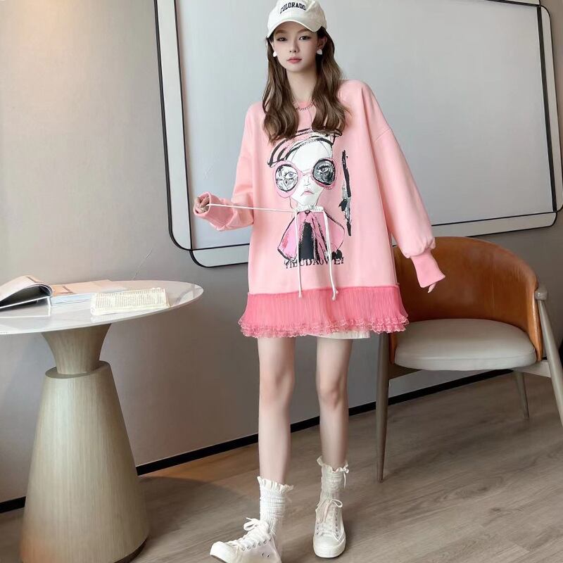 【tops】クルーネックドッキングパーカー M18446