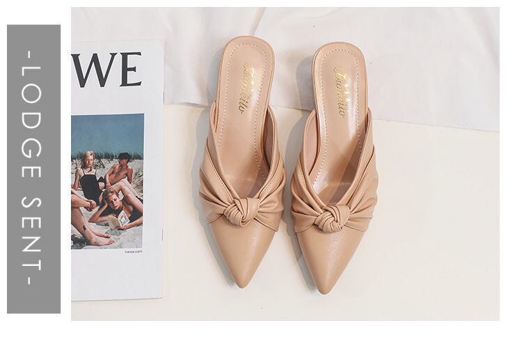 【shoes】2色履きやすい合わせやすい蝶々結び無地サンダル