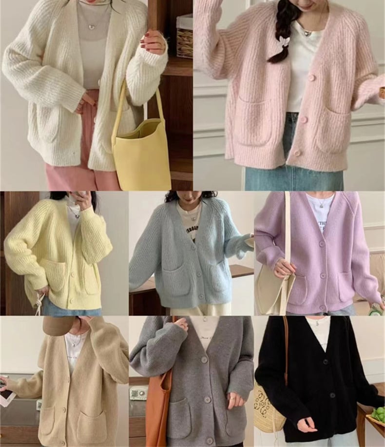 【outer】Vネックニットカーデ M25852
