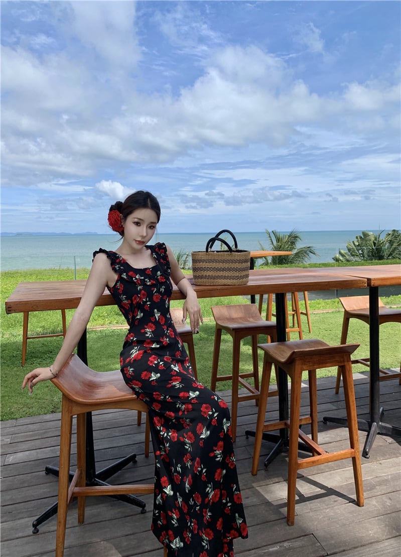 【dress】花柄ワンピース M24907
