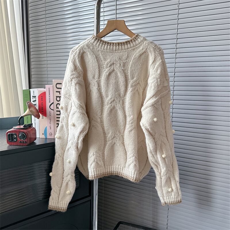 【tops】クルーネックニットセーター M18755