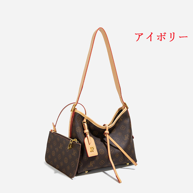 【小物】2色大容量ショルダーバッグF8152