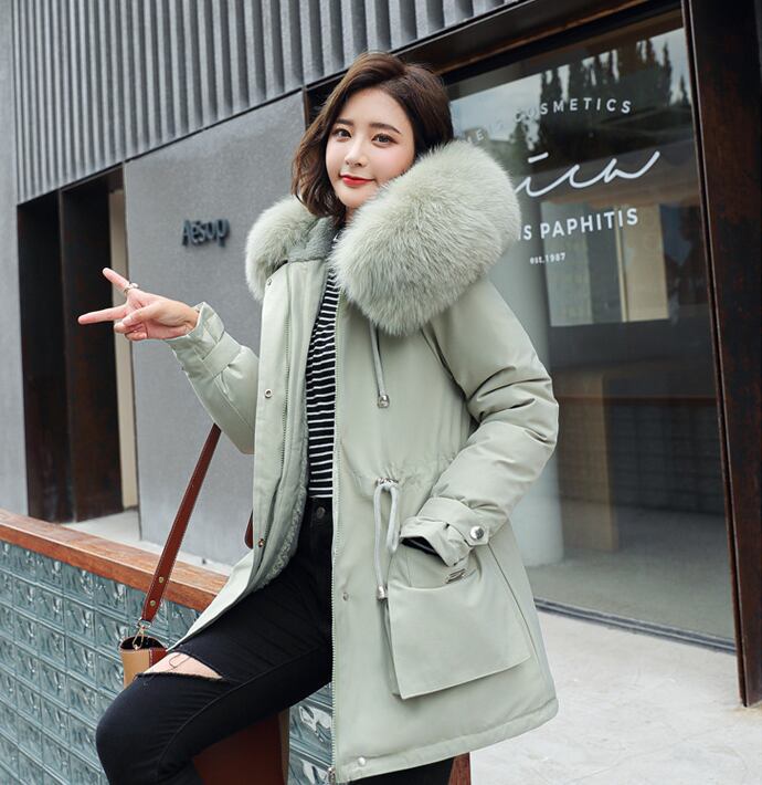 【outer】清新合わせやすい5色秋冬新作長袖フード付き厚手寒さ対策裏起毛ポケット付きコートF1148