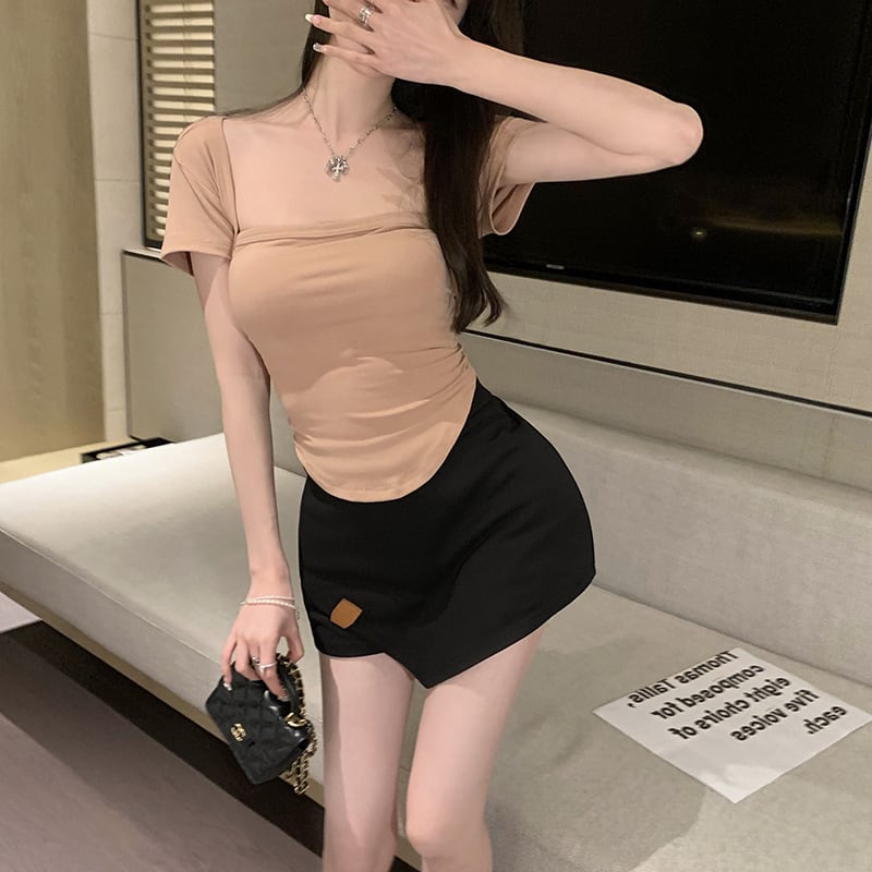 【bottoms】INS風AラインスカートG20182