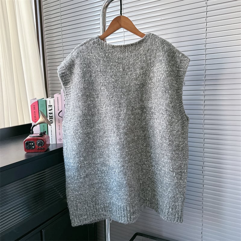 【tops】Vネックニットベスト M28371