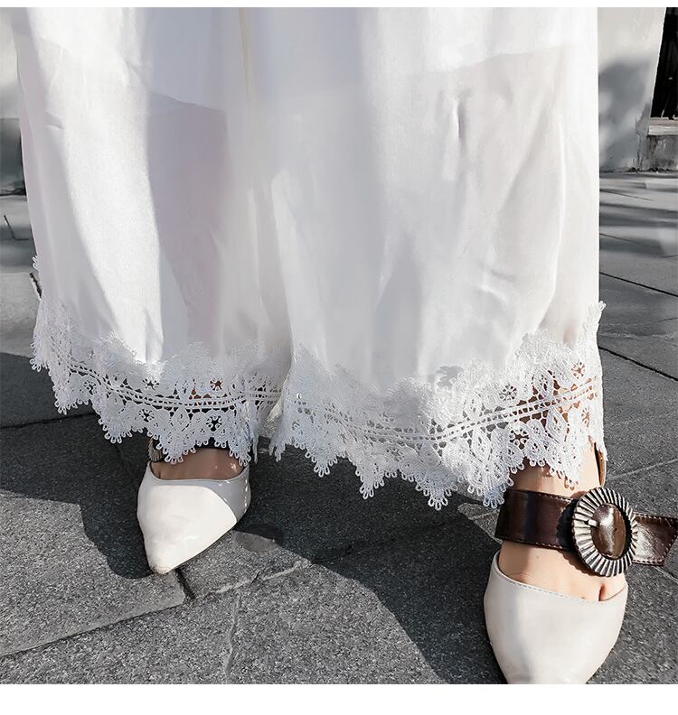 【set】美人度アップ!韓国系スウィート洋気カジュアルファッションシフォンガウチョパンツ