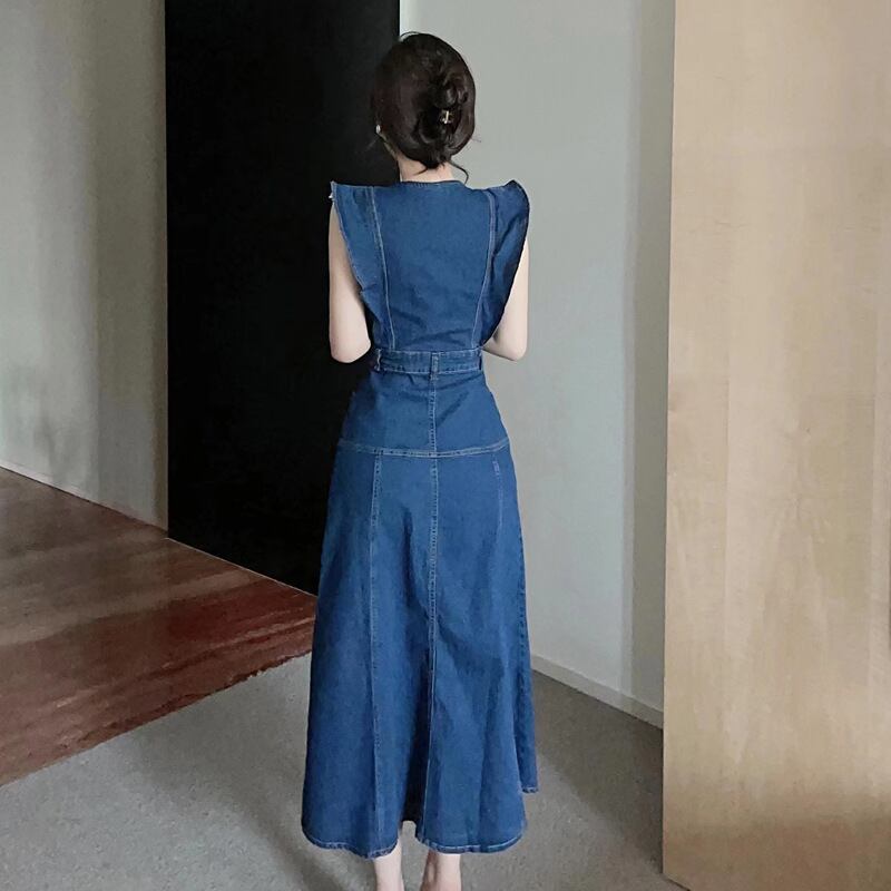 【dress】ノースリーブデニムワンピース G20199