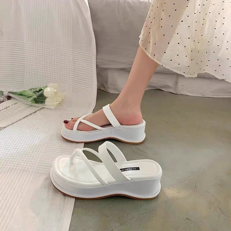 【shoes】3色厚底スリッパF7499