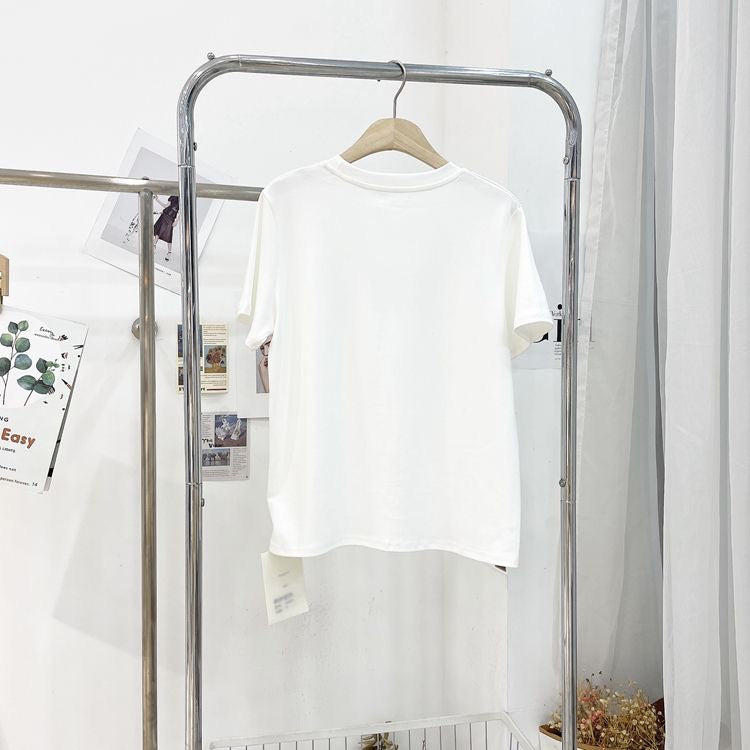 【tops】ラウンドネック半袖TシャツF7851