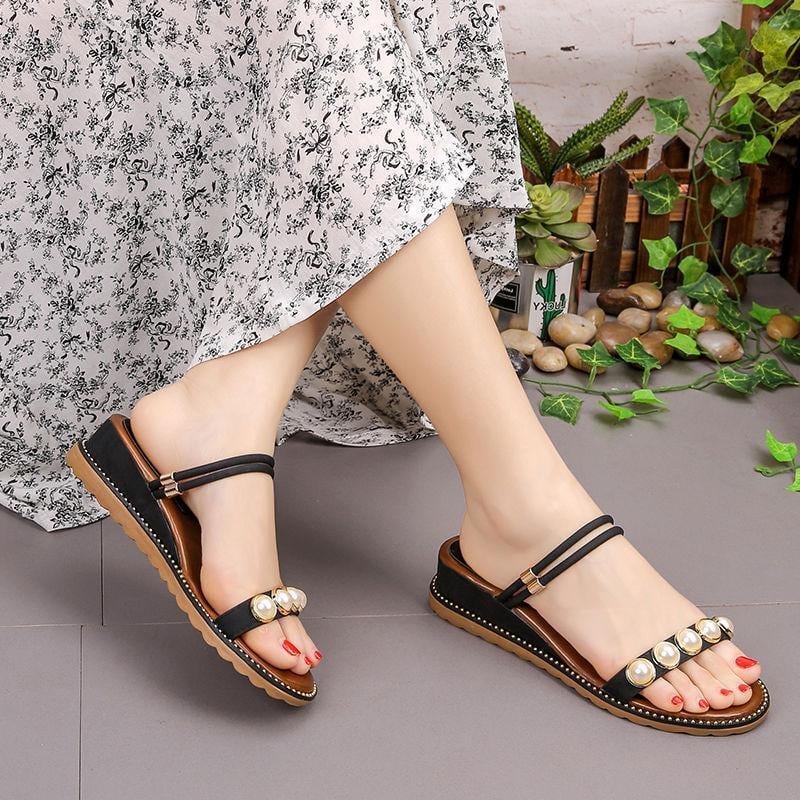【shoes】3色履きやすい合わせやすいファッション無地サンダルF0263