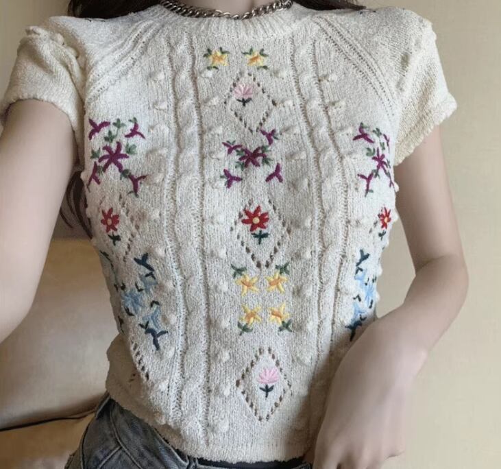 【tops】ニットTシャツG20099