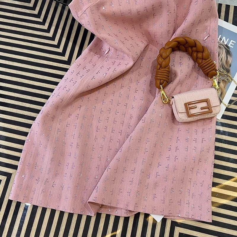 【dress】好感度100%夏新作ラウンドネックノースリーブOL通勤ワンピースF5247