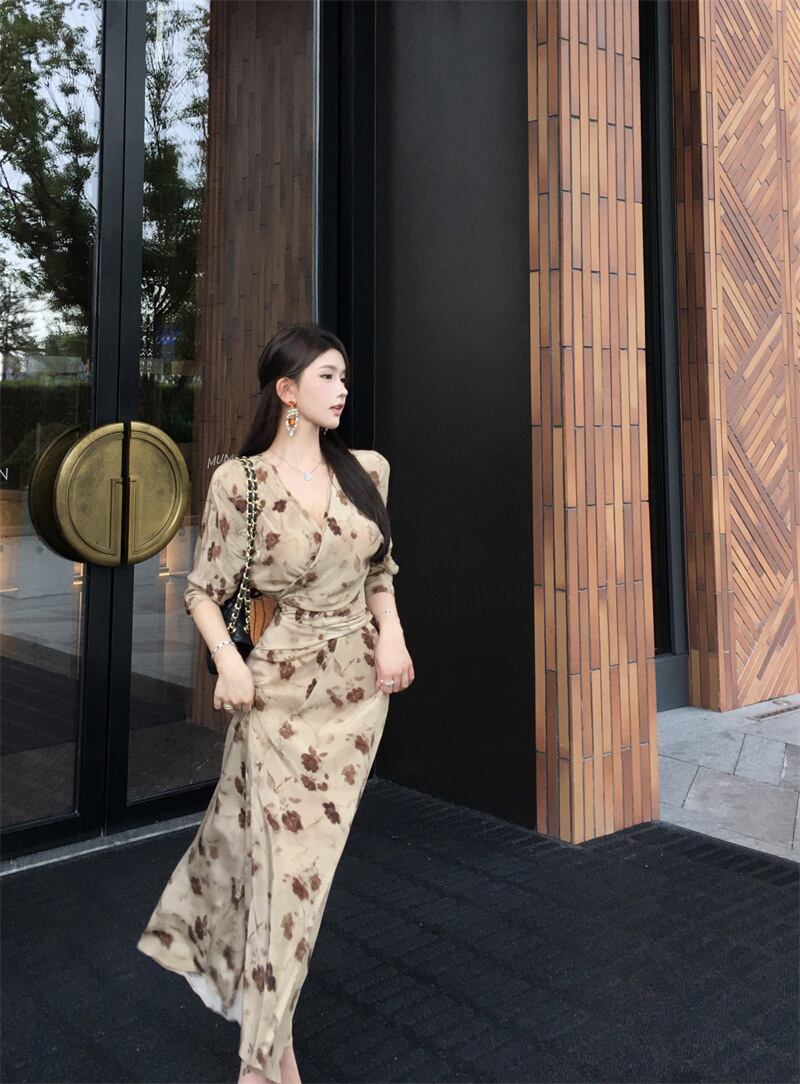 【dress】Vネックワンピース M27994