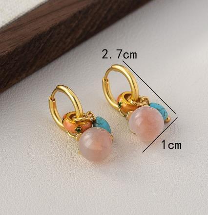 【小物】海旅行桃子ピアスアクセサリーF7238