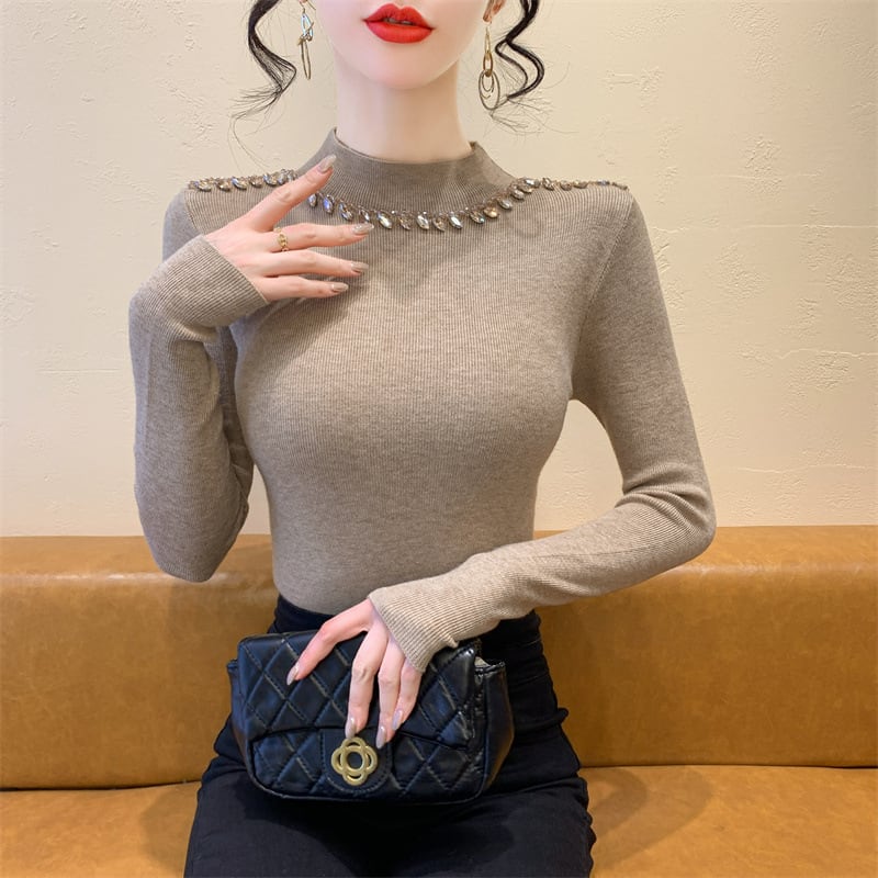【tops】不規則 イレギュラーニットトップス M27627