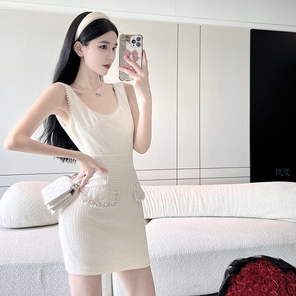 【dress】ビーズノースリーブワンピース G20333