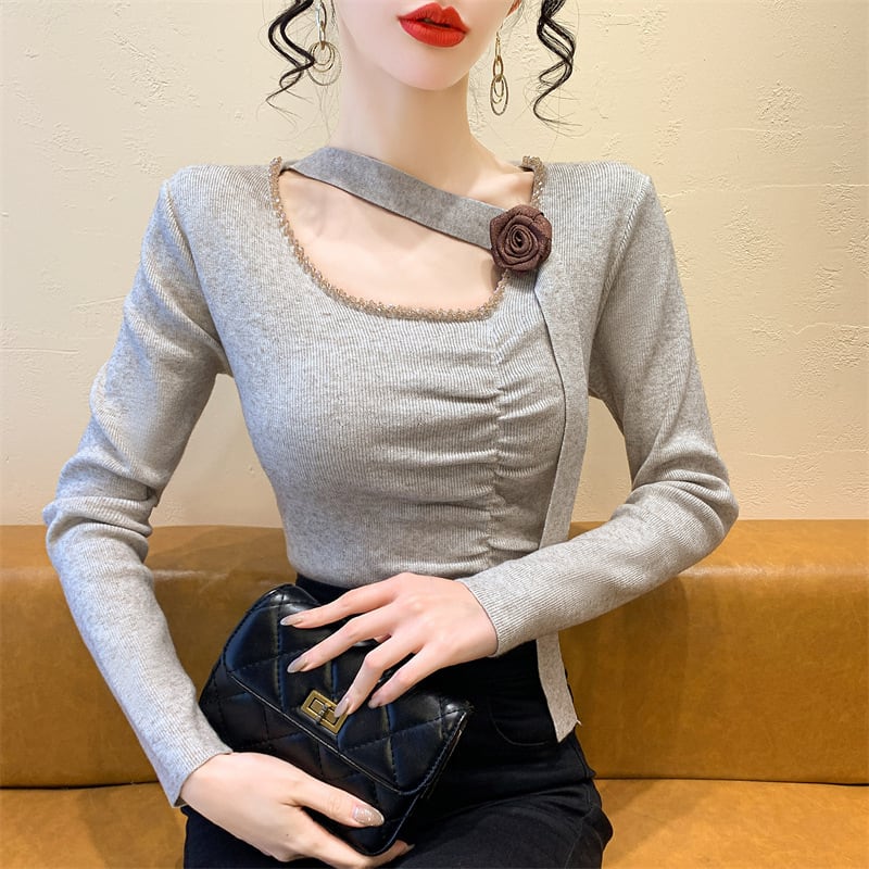 【tops】スリットニットトップス M27822