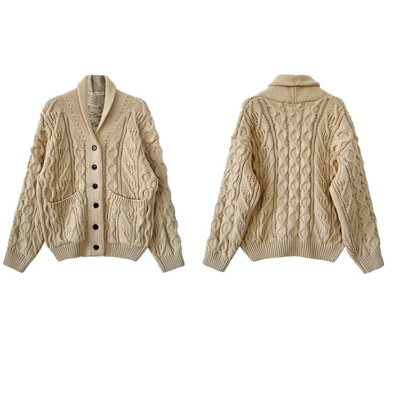 【outer】Vネックニットカーディガン Q7094