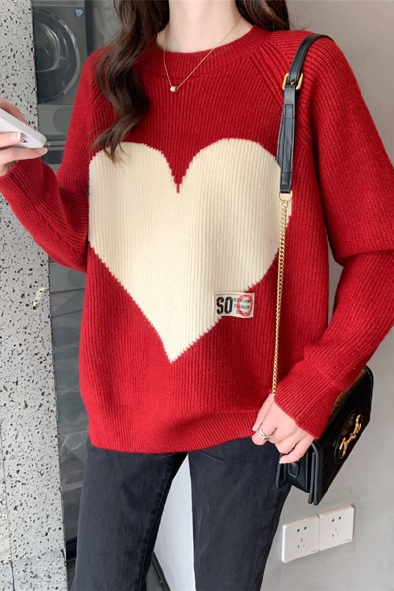 【tops】クルーネックニットセーター M19186