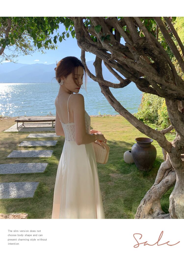 【dress】レース切り替えキャミワンピース G21265