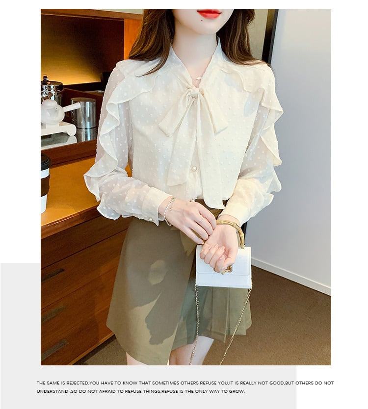 【tops】フリルシャツトップス M25730