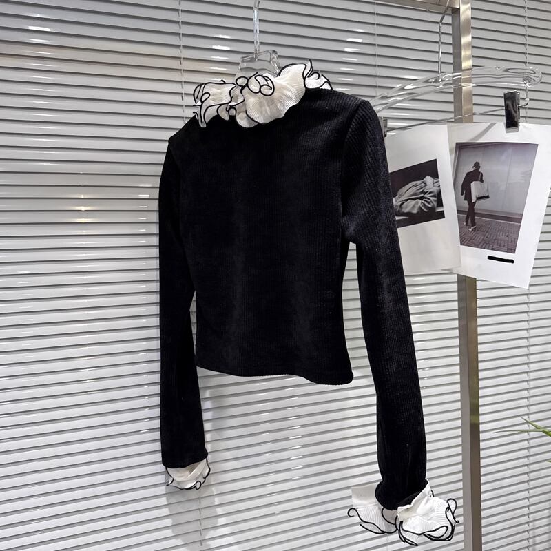 【outer】シフォンフレアドッキングコーデュロイコート Q7347